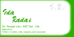 ida radai business card